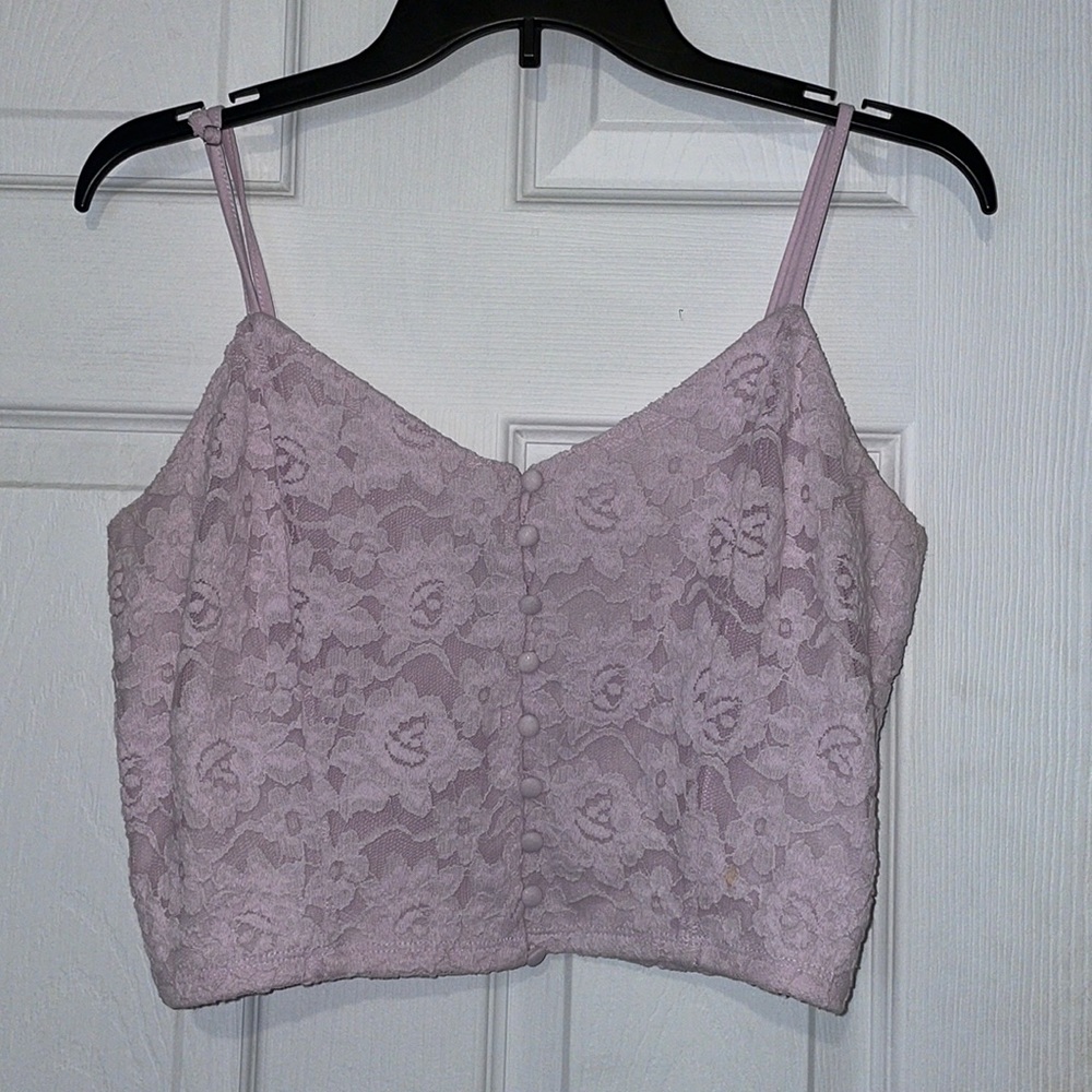 purple lace crop